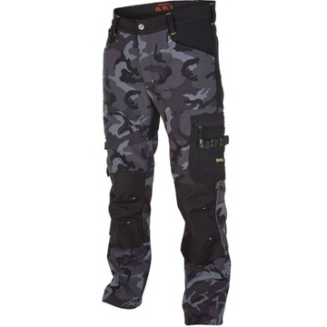 Spodnie robocze moro Bennon CAMOS - Black/Grey 50