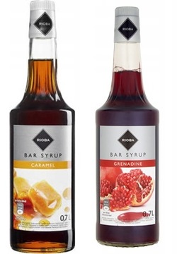 Syrop barmański karmel i grenadine rioba 2x700 ml