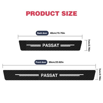 4 sztuk próg próg drzwi samochodu naklejka na VW Volkswagen PASSAT B5 B6 B7