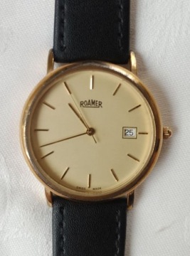 Roamer zegarek kwarcowy skórzany pasek ładny