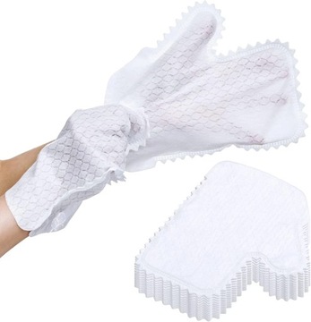 50 Pieces Microfiber Dusting Cloths Gloves, Dust Wipes, Feather Dusters