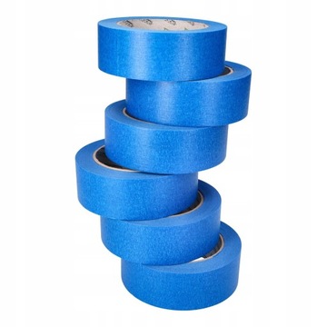 Лента бумажная 38мм/50м синяя, 3шт (150мб) ВЫСОКОЕ ПОЛЬСКОЕ КАЧЕСТВО