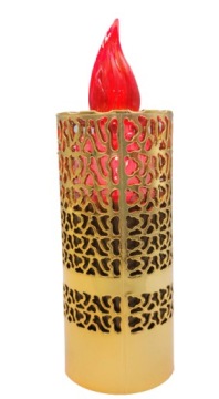 ЭЛЕКТРИЧЕСКАЯ СВЕЧНАЯ ВСТАВКА ЗОЛОТАЯ СВЕЧА С БАТАРЕЙКАМИ