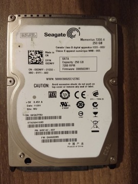 Dysk twardy Seagate ST9250410AS 250GB SATA II 2,5