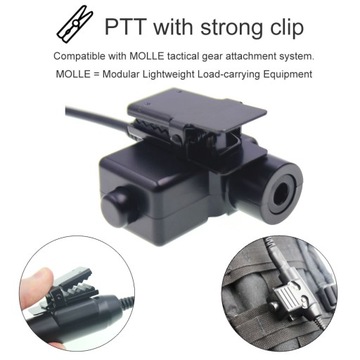 1 кнопка PTT для разъема ларингофона Baofeng UV5R