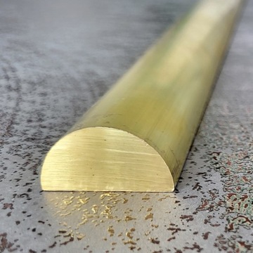 Półwałek mosiężny 12x6mm CuZn40Pb2 | 1000mm
