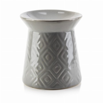 Szary kominek do wosku porcelanowy ceramiczny
