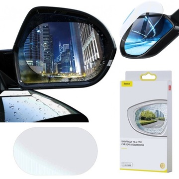 BASEUS FOLIA PRZECIWDESZCZOWA LUSTERKA SAMOCHODU UNIWERSALNA ESTETYCZNA 2x