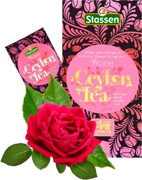 STASSEN Rose Tea - herbata czarna Ceylon RÓŻANA - 25 TOREBEK