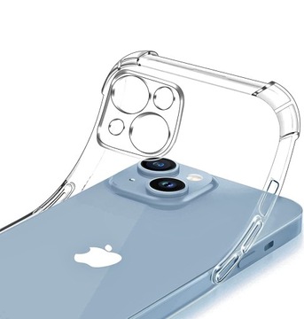 УСИЛЕННЫЙ ПРОЗРАЧНЫЙ ПРОТИВОШОКОВЫЙ ЧЕХОЛ для iPhone 15 + Стекло