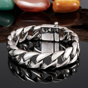 КЛАССИЧЕСКИЙ СЕРЕБРЯНЫЙ БРАСЛЕТ, СТАЛЬ 316L