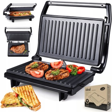 OPIEKACZ GRILL ELEKTRYCZNY DO KANAPEK 1500W KONTAKTOWY MOCNY PANINI TOST