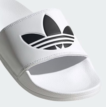 Klapki Damskie Basenowe Sportowe Adidas Adilette Lite Białe Modne 37EU