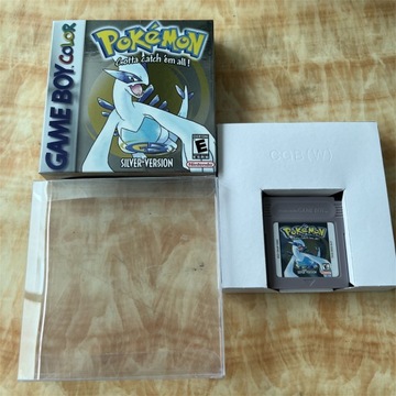 Pokemon Silver version GBC Gra zawiera pudełka