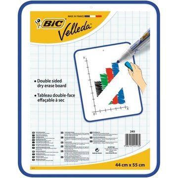 BIC Velleda Dry Wipe biała tablica 44 x 55 cm dwustronna