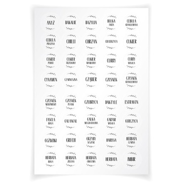 Наклейки-этикетки для контейнеров, специй и баночек