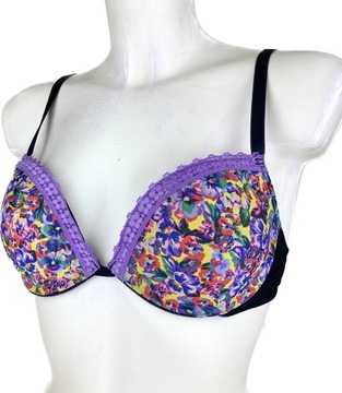 TEZENIS MOSCOW BIUSTONOSZ PUSH-UP kwiatki 80B