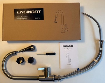 BATERIA KUCHENNA Z WYCIĄGANĄ WYLEWKĄ KRAN PREMIUM 3 TRYBY PRACY 360°