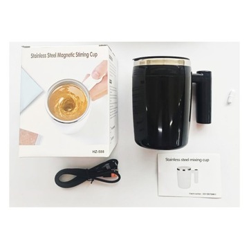 КРУЖКА АВТОМАТИЧЕСКАЯ МАГНИТНАЯ ЭЛЕКТРИЧЕСКАЯ ЧЕРНАЯ 400МЛ 5В
