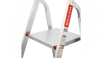3-ступенчатая алюминиевая бытовая лестница с полкой BAULICH, продукт POLISH