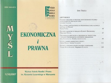 MYŚL EKONOMICZNA I PRAWNA 1/2007