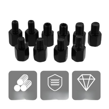 10 шт. ЗЕРКАЛА МОТОЦИКЛА С РЕЗЬБОЙ, УДЛИНИТЕЛЬ, ПОДЪЕМНИК, УДЛИНИТЕЛЬ