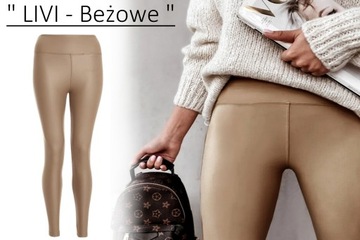 LEGGINSY WOSKOWANE MAT WYSOKI STAN MODELUJĄCE S/M