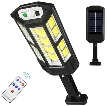 LAMPA SOLARNA LED OGRODOWA CZUJNIK RUCHU ZMIERZCHU NA PILOTA IR MOCNA ZD96
