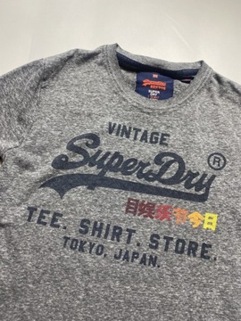 Superdry Super DRY ORYGINLNY SZARY T SHIRT/ KOSZULKA /S