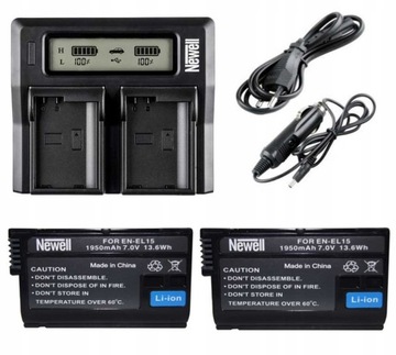 ŁADOWARKA Dual Charger+2 AKUMULATORY DO NIKON D750