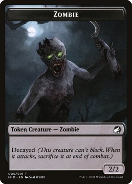 Karta Magic: The Gathering Zombie Token (MID 005)