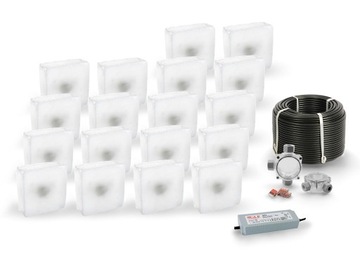 18x Świecąca Kostka Brukowa LED Rocdeco 15x15 BD