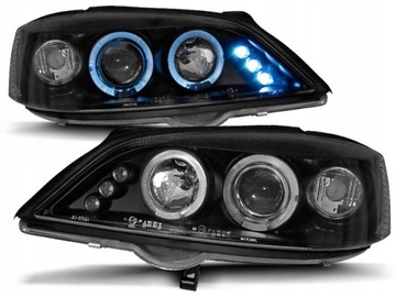 LAMPY OPEL ASTRA II G 98-04 RINGI LED BLACK