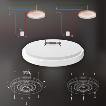 УМНЫЙ ПОТОЛОЧНЫЙ СВЕТИЛЬНИК AQARA T1M RGBIC ZIGBEE MATTER СВЕТОДИОДНОЕ ОСВЕЩЕНИЕ