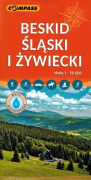 BESKID ŚLĄSKI I ŻYWIECKI MAPA LAMINOWANA 2024 COMPASS