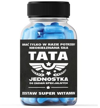Prezent na DZIEŃ TATY OJCA Butelka na CUKIERKI i dobry humor Urodziny