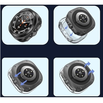 ETUI +SZKŁO 2w1 Defense Case Ochrona 360 do Samsung Galaxy Watch Ultra 47mm