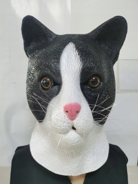 Maska Halloween lateksowa rekwizyty na żywo wielos