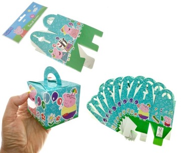 Pudełka na upominki 8 szt Świnka Peppa karton CE