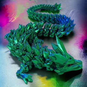 Crystal Dragon Mini + яйцо, длина 30 см, шарнирная фигурка