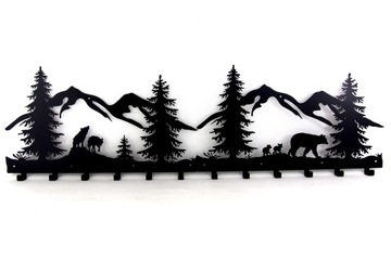 Декоративная настенная вешалка для одежды клавиши медведя на лесу очищают 40 см.