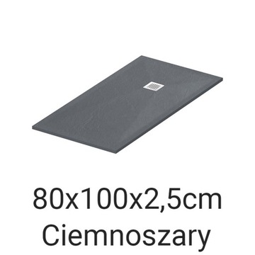 Brodzik kompozytowy antypoślizgowy STONE 80x100