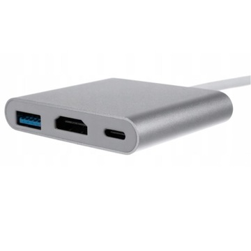 Переходник USB-C на HDMI дополнительно USB 3.1 ноутбук смартфон iPad MacBook