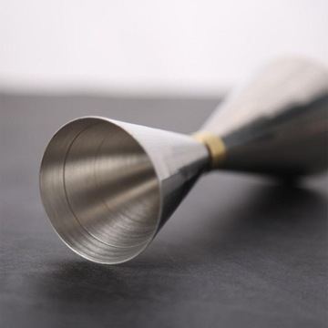 Джиггер в японском стиле двойной для коктейлей из нержавеющей стали 60, 90 мл, серебристый