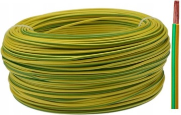 Przewód linka kabel jednożyłowy LGY 1 1mm 1mm2 żółto-zielony Ż/O 1x1 1m