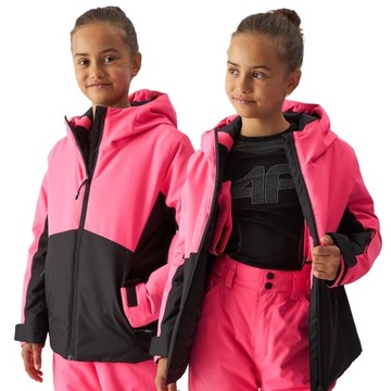 ДЕТСКАЯ ЗИМНЯЯ КУРТКА С КАПЮШОНОМ ДЛЯ ДЕВОЧЕК 4F AW23F292