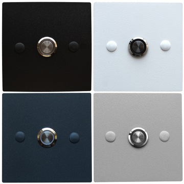 Кнопка домофонного звонка Steel LED 9/12/24/230В 10х10 черная