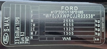 Ford S-Max II Van 2.0 TDCi 150KM 2018 Ford S-Max 2018 Rok,Udokumentowany przebieg,Zarejestrowany Automat 2.0, zdjęcie 31