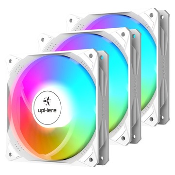 Zestaw 3 wentylatorów do komputera 3w1 120mm UpHere RGB 4 PIN NT12CF4