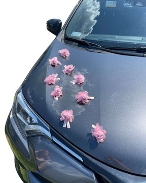 Dekoracja samochodu ozdoba auto ślub kwiaty róż